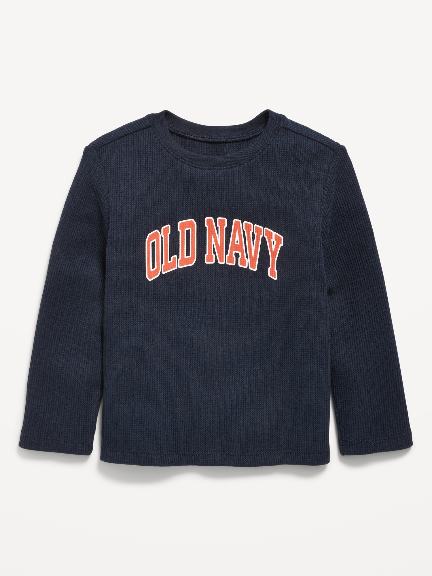 Long-Sleeve Logo-Graphic Thermal Knit T-Shirt for Toddler Boys