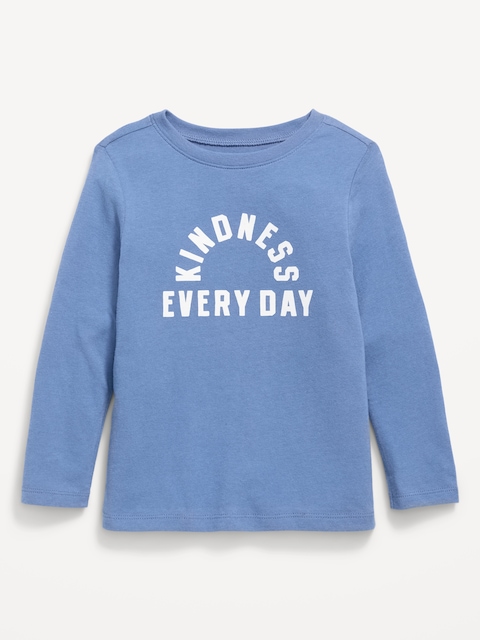 Long-Sleeve Unisex Graphic T-Shirt for Toddler - Cowboy Blue