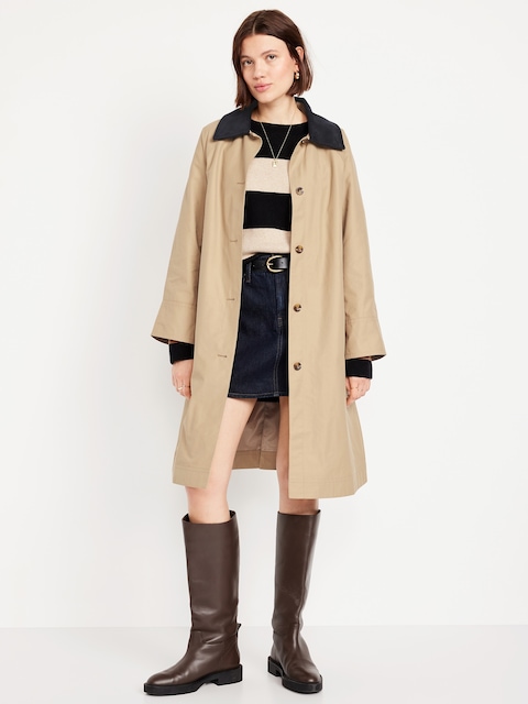 Water-Resistant Long Barn Coat