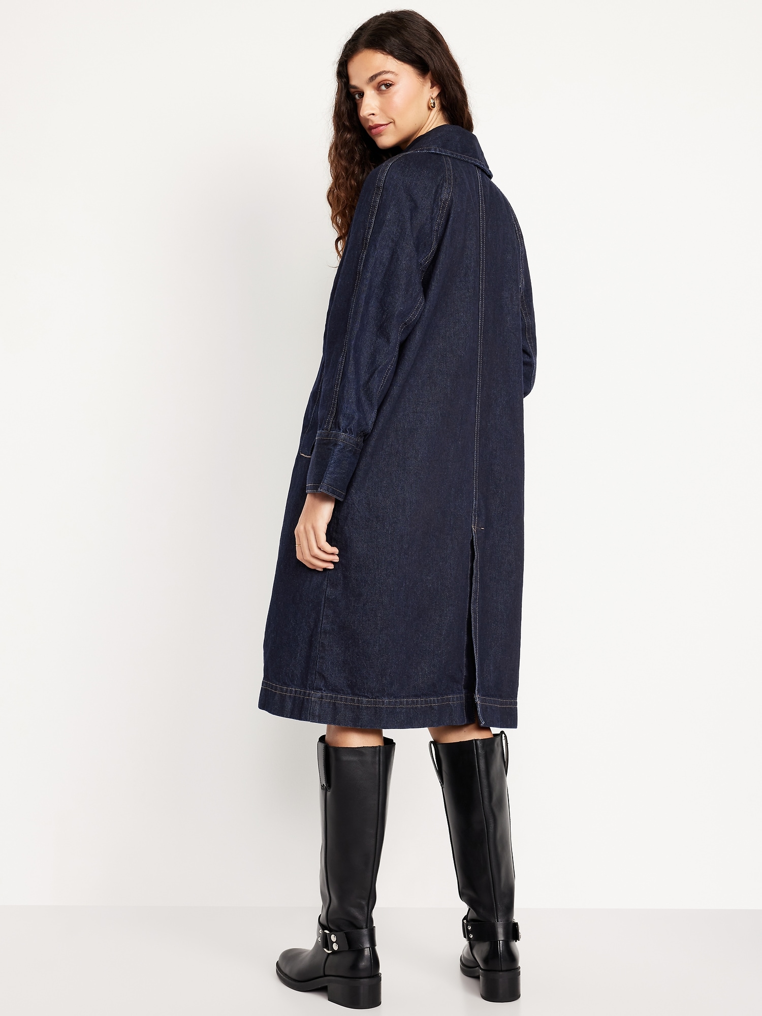 Long Denim Barn Coat