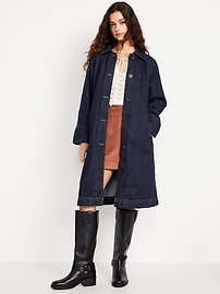 Long Denim Barn Coat
