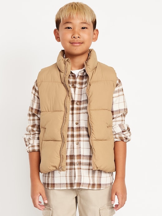 Image number 1 showing, Water-Resistant Quilted Puffer Vest for Boys