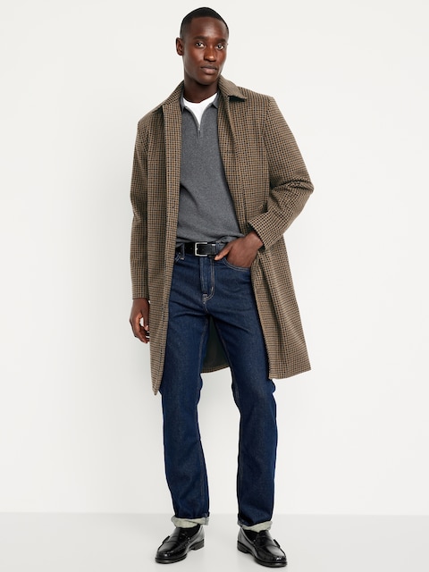 Relaxed Houndstooth Topcoat - Chocolate Pot De Crème