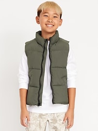 Image number 1 showing, Water-Resistant Quilted Puffer Vest for Boys