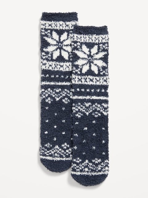 Cozy Socks for Men - Navy Fair Isle