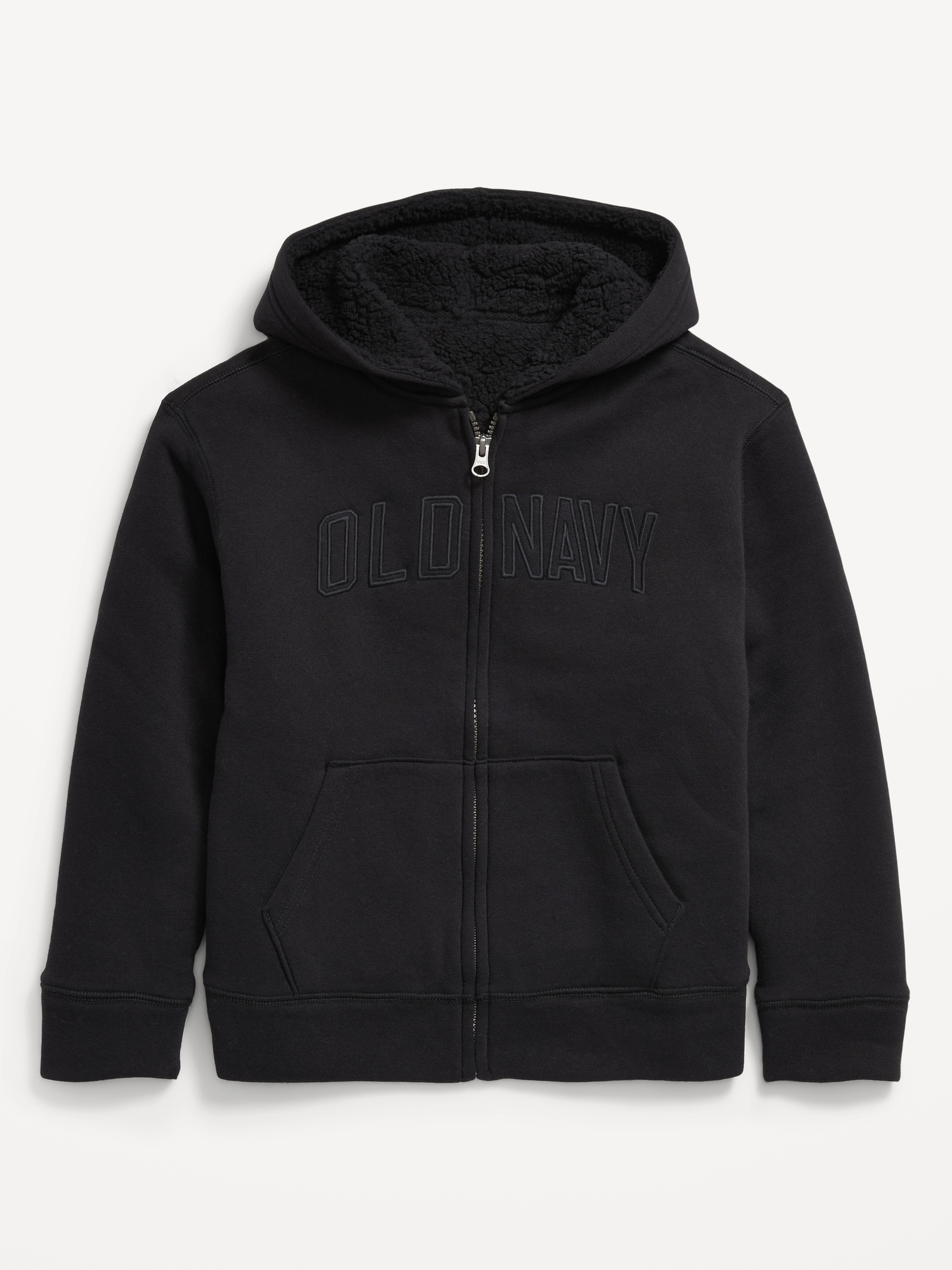 Logo-Graphic Sherpa-Lined Zip Hoodie for Boys