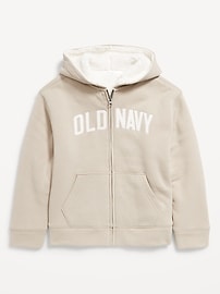 Image number 1 showing, Logo-Graphic Sherpa-Lined Zip Hoodie for Boys
