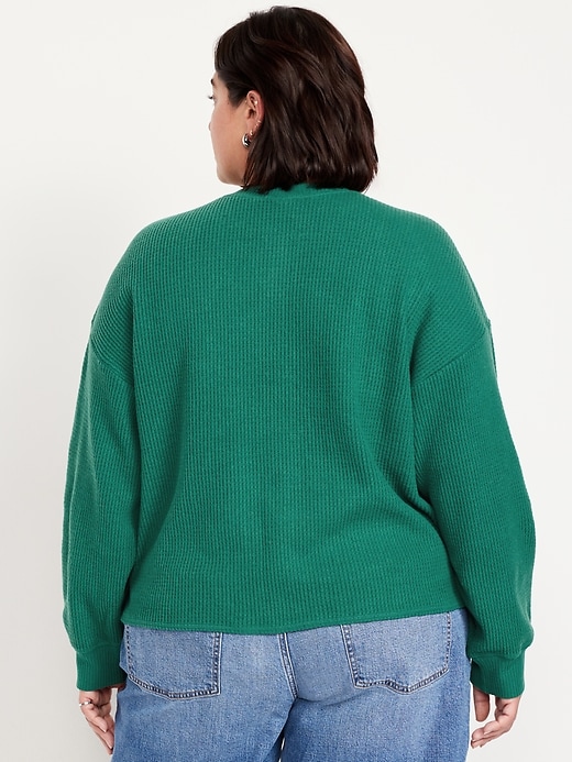 Image number 7 showing, Oversized Cozy Waffle Henley Top