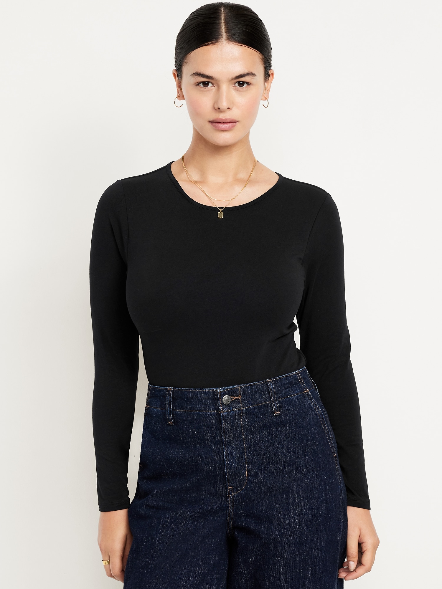 Long-Sleeve Crew-Neck Bodysuit