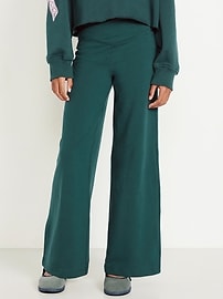 Image number 1 showing, High-Waisted PowerChill Crossover Wide-Leg Leggings for Girls
