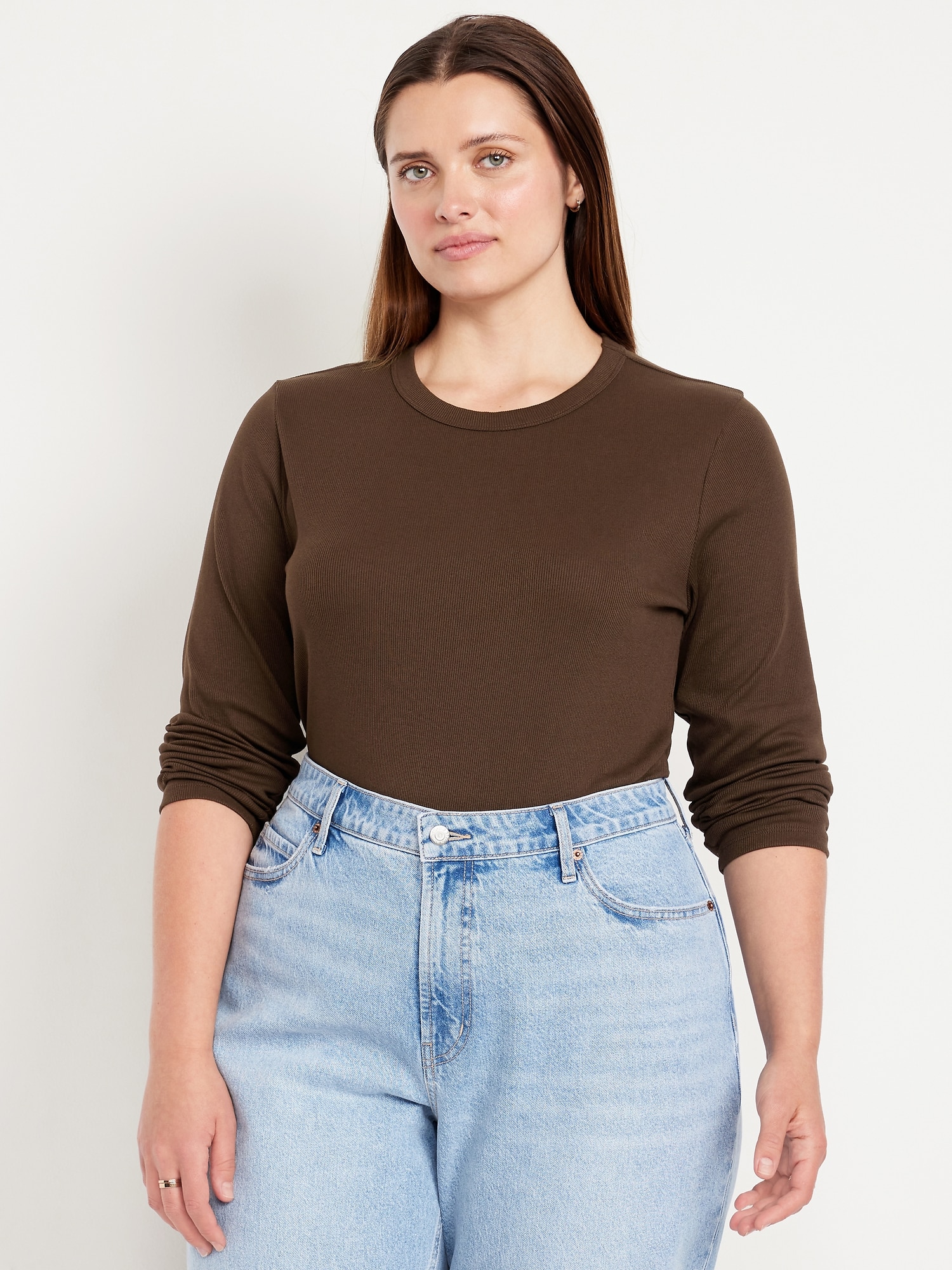 Snug Long-Sleeve Crew-Neck T-Shirt | Old Navy
