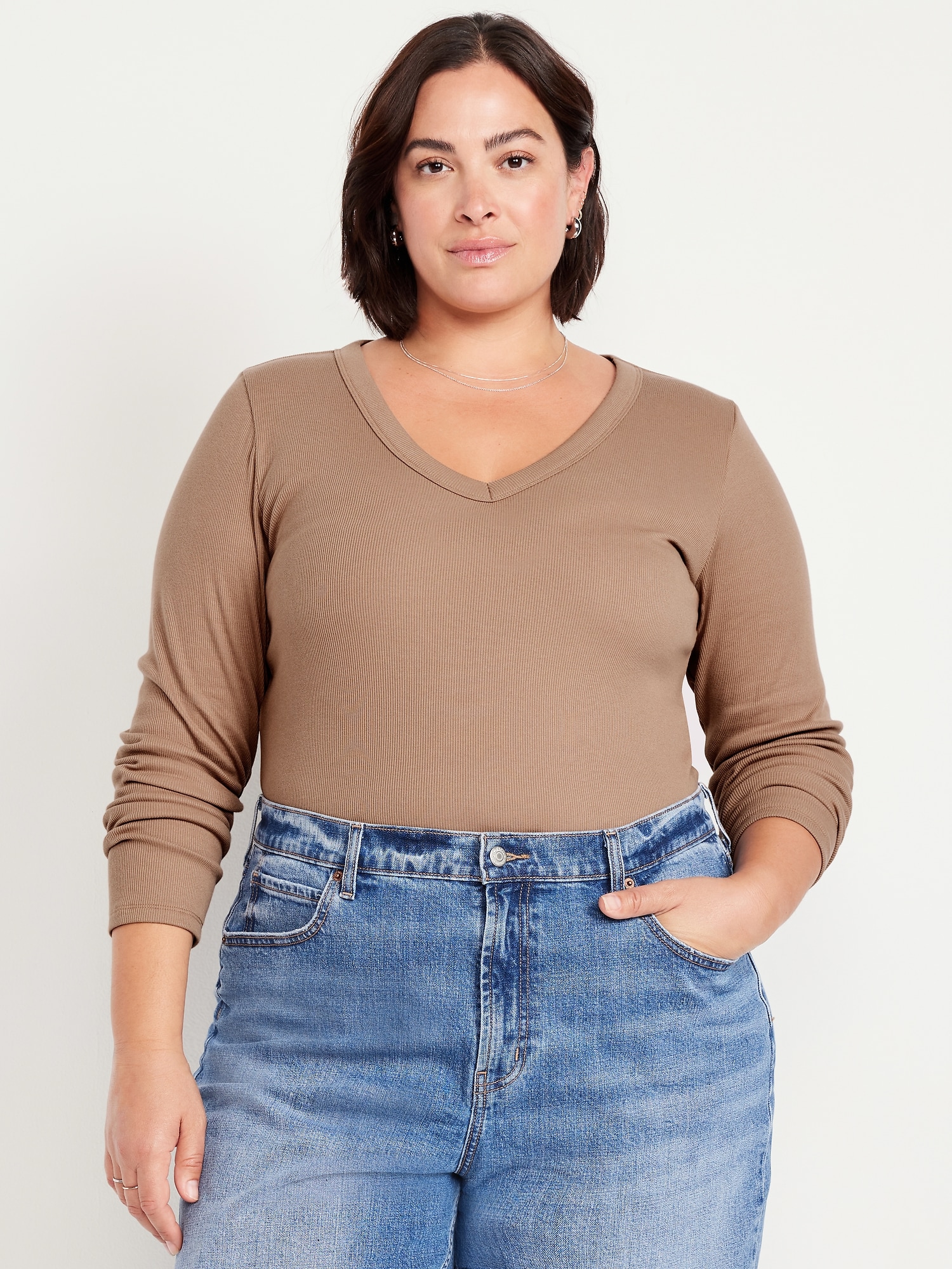 Cozy Snug Long-Sleeve V-Neck T-Shirt