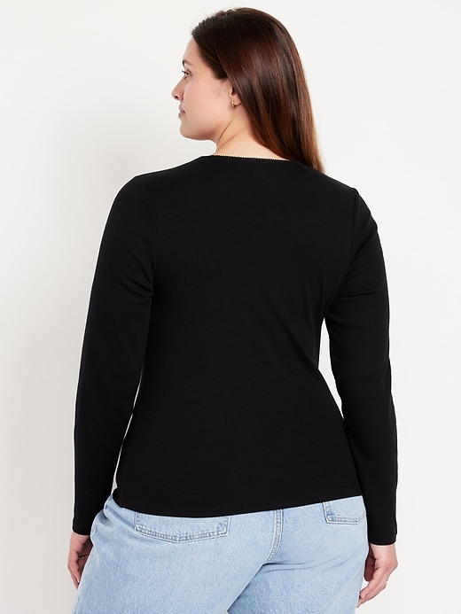 Image number 8 showing, Long-Sleeve Square-Neck Top
