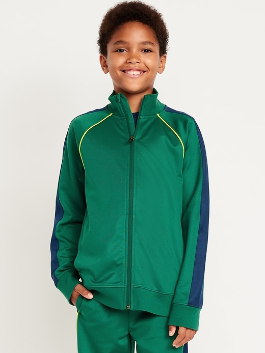 Image number 1 showing, Full-Zip Track Jacket for Boys