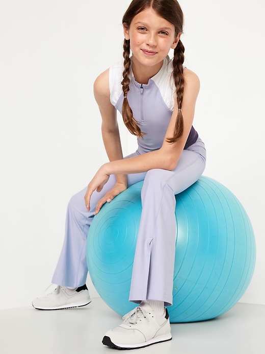Image number 3 showing, PowerSoft Fitted Sleeveless Zip Top for Girls