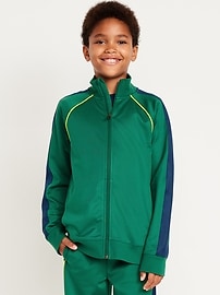 Image number 1 showing, Full-Zip Track Jacket for Boys