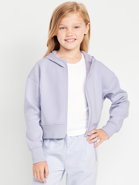 Dynamic Fleece Zip-Front Performance Hoodie for Girls - Glitter Bug