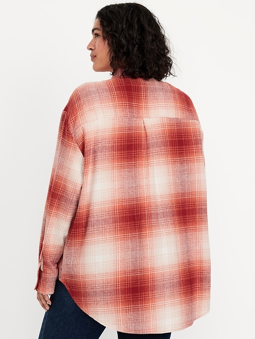 Image number 8 showing, Plaid Flannel Button-Down Boyfriend Shirt