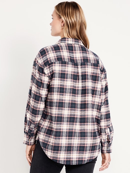 Image number 6 showing, Plaid Flannel Button-Down Boyfriend Shirt
