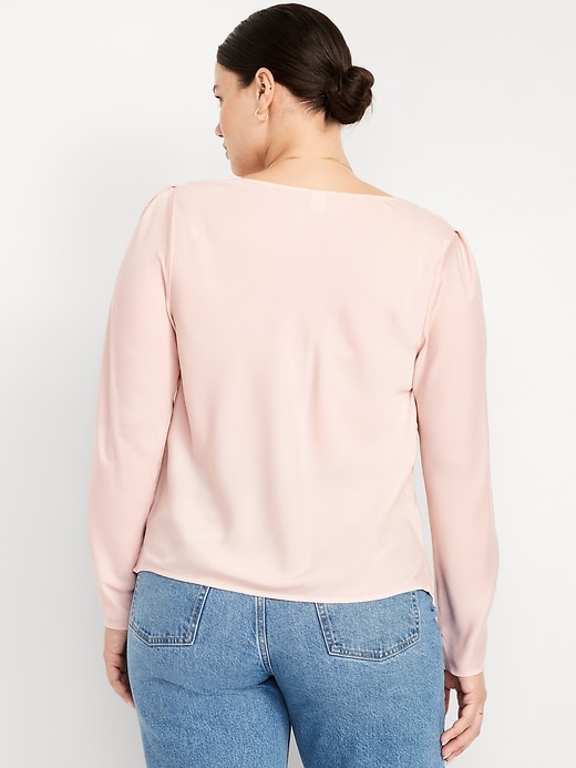 Image number 6 showing, Cowl-Neck Satin Top