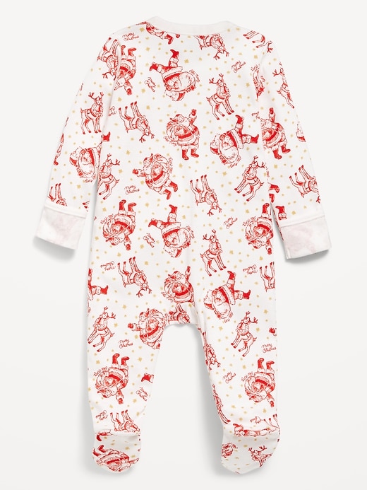 Image number 2 showing, 2-Way-Zip Sleep & Play Footed One-Piece for Baby