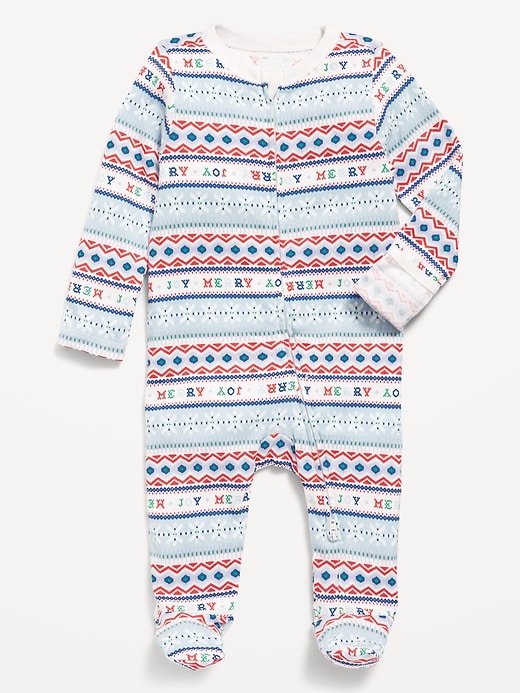 Image number 1 showing, 2-Way-Zip Sleep & Play Footed One-Piece for Baby