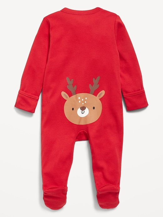 Image number 2 showing, Unisex Sleep & Play 2-Way-Zip Footed One-Piece for Baby
