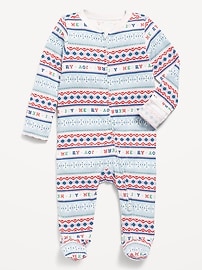 Image number 1 showing, 2-Way-Zip Sleep & Play Footed One-Piece for Baby