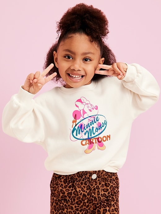 Image number 1 showing, Old Navy x Disney© Minnie Mouse Crew-Neck Sweatshirt for Toddler Girls