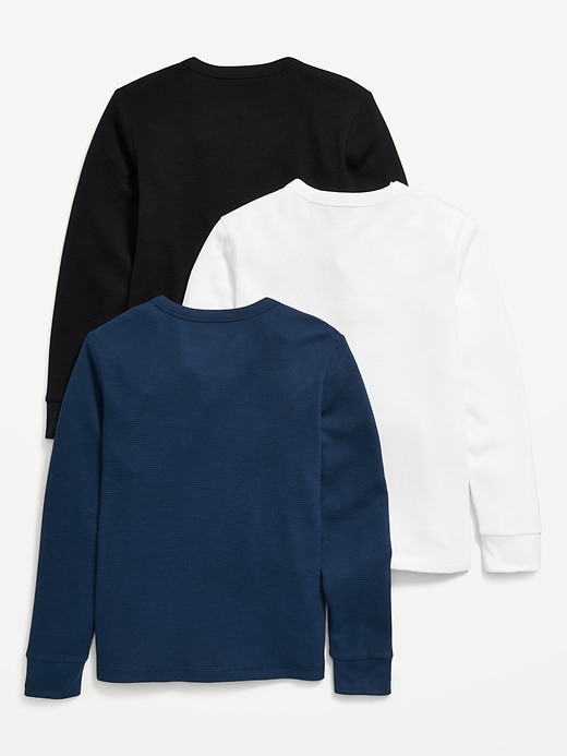 Image number 2 showing, Long-Sleeve Thermal-Knit T-Shirt 3-Pack for Boys