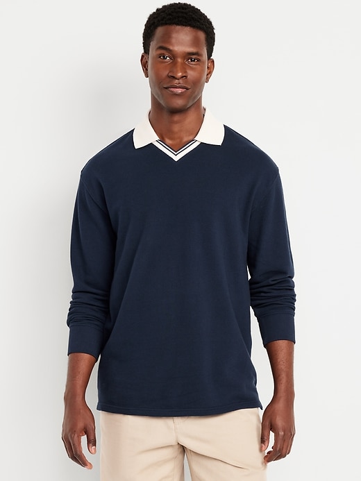Image number 1 showing, Loose Fit Pique Polo