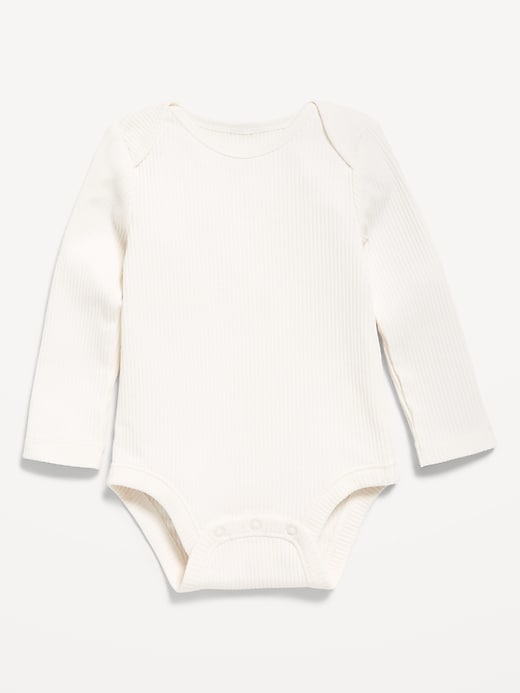 Image number 1 showing, Unisex Long-Sleeve Ribbed Bodysuit for Baby