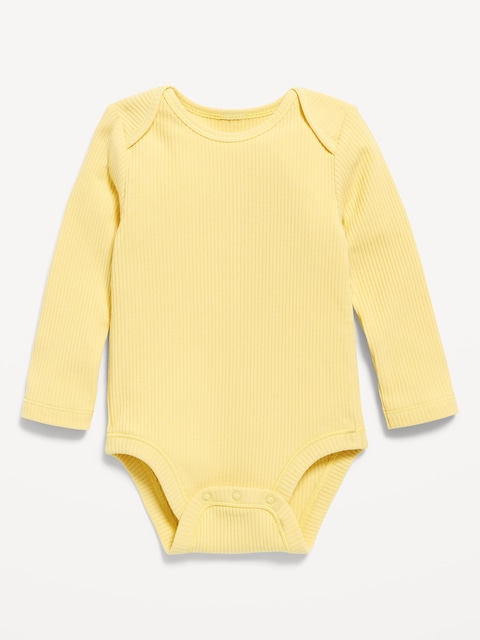 Unisex Long-Sleeve Ribbed Bodysuit for Baby - Prince Buttercup