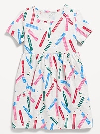 Image number 1 showing, Printed Jersey-Knit Short-Sleeve Dress for Toddler Girls