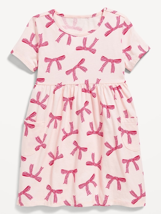 Image number 1 showing, Printed Jersey-Knit Short-Sleeve Dress for Toddler Girls