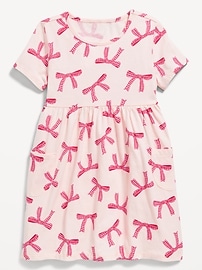 Image number 1 showing, Printed Jersey-Knit Short-Sleeve Dress for Toddler Girls