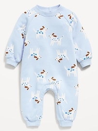 Image number 1 showing, Long-Sleeve Fleece One-Piece Jumpsuit for Baby