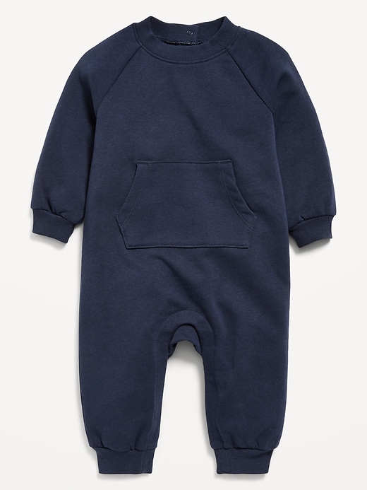 Image number 1 showing, Long-Sleeve Fleece One-Piece Jumpsuit for Baby