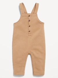 Image number 1 showing, Fleece Button-Front Overalls for Baby