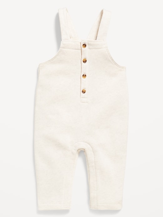 Image number 1 showing, Fleece Button-Front Overalls for Baby
