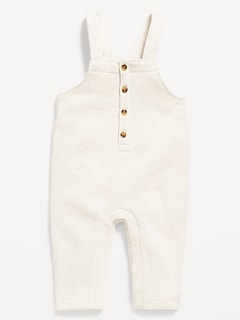 Fleece Button-Front Overalls for Baby