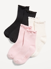 Image number 1 showing, Ruffle-Cuff Crew Socks 3-Pack for Toddler & Baby