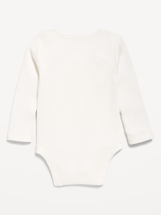 Image number 2 showing, Unisex Long-Sleeve Ribbed Bodysuit for Baby