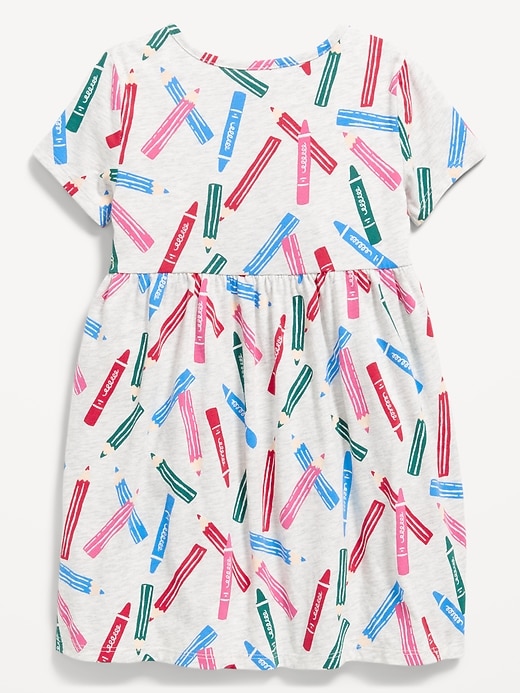Image number 2 showing, Printed Jersey-Knit Short-Sleeve Dress for Toddler Girls