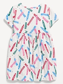 Image number 2 showing, Printed Jersey-Knit Short-Sleeve Dress for Toddler Girls