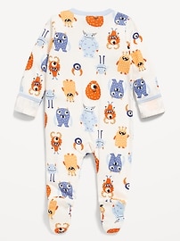 Image number 2 showing, 2-Way-Zip Sleep & Play Pocket Footed One-Piece for Baby