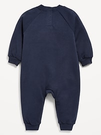Image number 2 showing, Long-Sleeve Fleece One-Piece Jumpsuit for Baby