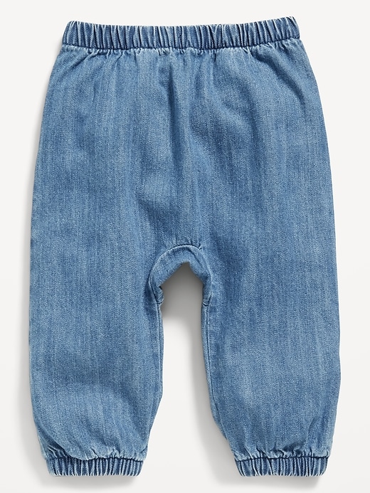 Image number 1 showing, Pull-On Chambray Pants for Baby