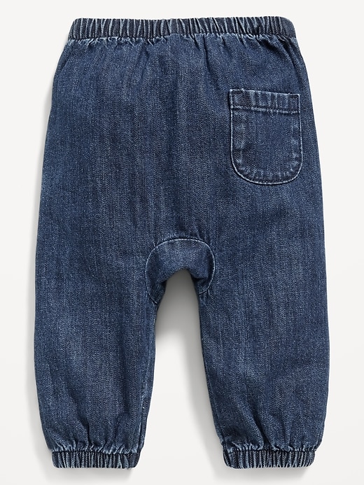 Image number 2 showing, Pull-On Chambray Pants for Baby