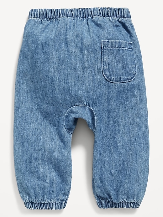 Image number 2 showing, Pull-On Chambray Pants for Baby